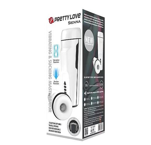 Автоматический мастурбатор Baile "Sienna" 12 режимов вибраций, функции «сосания», голосовое с/в, USB