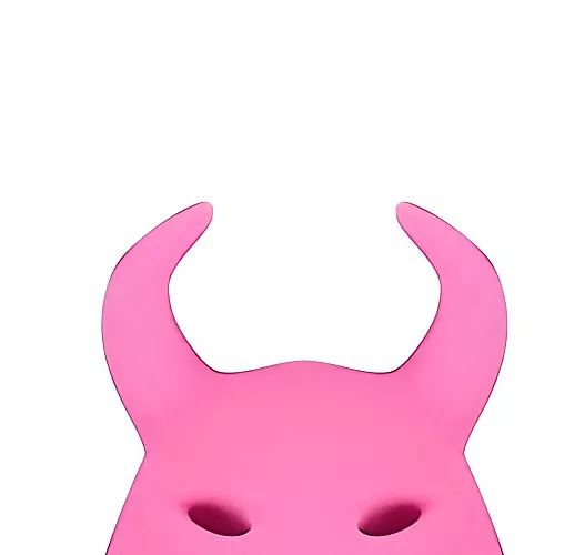 Розовый силиконовый вибромассажер Lady's Dream с рожками для стимуляции эрогенных зон - 6,4 см.