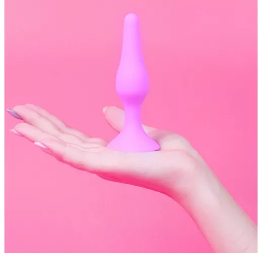 Розовая анальная втулка Cosmo Dream из гипоаллергенного силикона - 10 см.