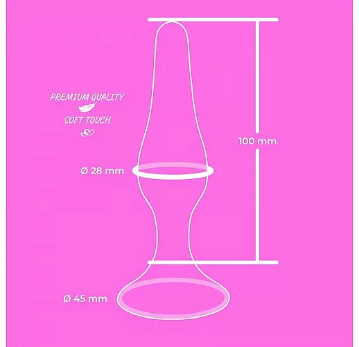 Розовая анальная втулка Cosmo Dream из гипоаллергенного силикона - 10 см.