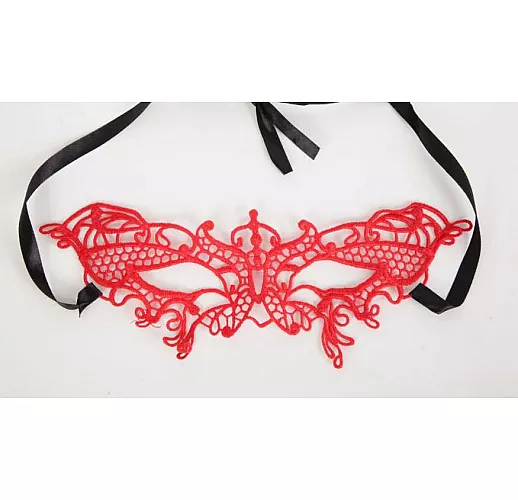 Ажурная маска в венецианском стиле Красный
