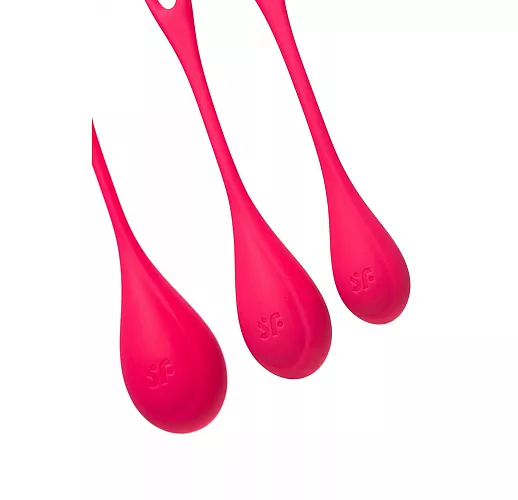 Набор силиконовых вагинальных шариков Satisfyer "Yoni Power One" для упражнений «Кегеля»