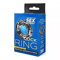 Рельефное «дутое» эрекционное кольцо S.E. "Blast Bowl" из эластичного материала с «шариками»