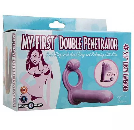 Насадка на пенис для двойного проникновения с вибрацией My First Double Penetrator Насадка на пенис для двойного проникновения с вибрацией My First Double Penetrator