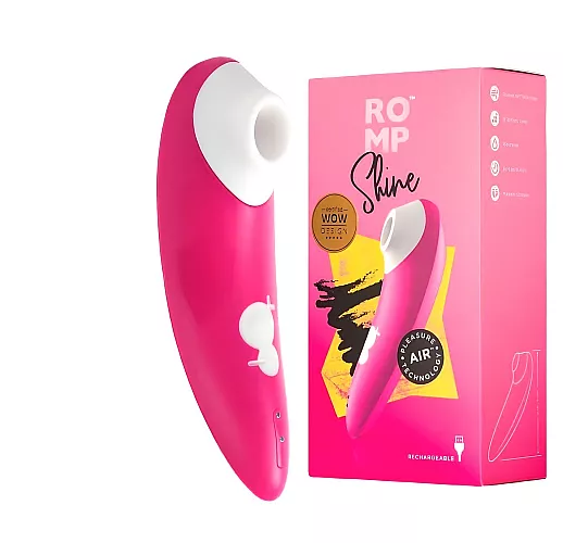 Вакуумно-волновой стимулятор клитора Womanizer Romp "Shine" 10 режимов, IPX7, USB
