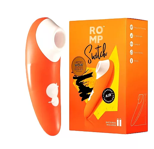 Вакуумно-волновой стимулятор клитора Womanizer Romp "Switch" с 6 режимами стимуляции, IPX4