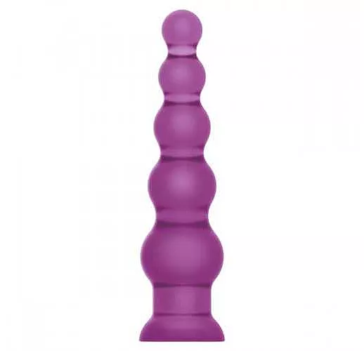 Фиолетовая анальная елка для DRILLDO в комплекте с бит-адаптером - 20 см.