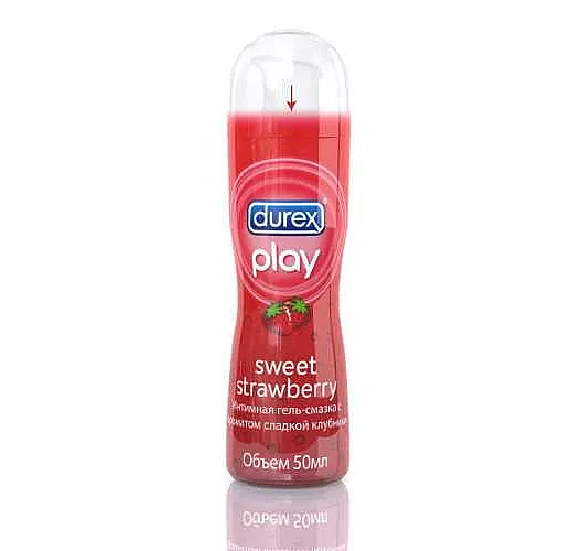 Интимная гель-смазка DUREX Play Sweet Strawberry с ароматом сладкой клубники - 50 мл.