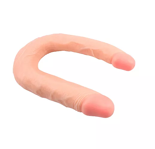 Двухсторонний фаллоимитатор Chisa "Her-Her Overlap # 03" телесного цвета - 33 см.