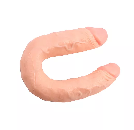 Двухсторонний фаллоимитатор Chisa "Her-Her Overlap # 02" телесного цвета - 36 см.