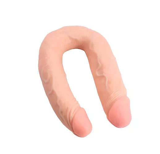 Двухсторонний фаллоимитатор Chisa "Her-Her Overlap # 02" телесного цвета - 36 см.