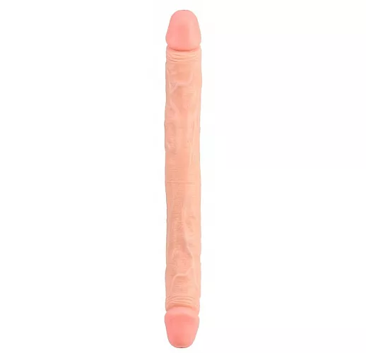 Двухсторонний фаллоимитатор Chisa "Ladybro Love # 03" телесного цвета - 31 см.