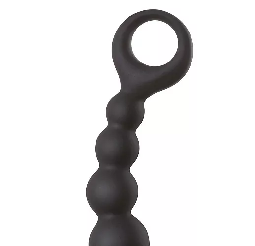 Толстая силиконовая анальная цепочка Back Pleasure для интенсивной стимуляции - 19 см. Толстая силиконовая анальная цепочка Back Pleasure для интенсивной стимуляции - 19 см.