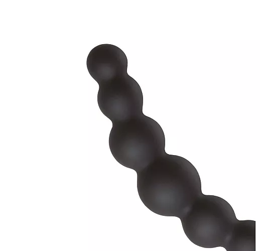 Толстая силиконовая анальная цепочка Back Pleasure для интенсивной стимуляции - 19 см. Толстая силиконовая анальная цепочка Back Pleasure для интенсивной стимуляции - 19 см.