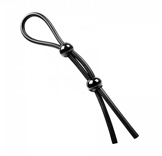 Двойное силиконовое эрекционное кольцо-лассо Sex Expert "Lasso Ring" с регулировкой диаметра утяжки