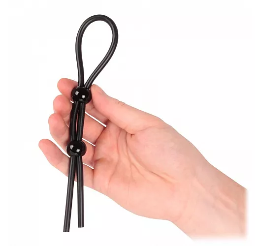 Двойное силиконовое эрекционное кольцо-лассо Sex Expert "Lasso Ring" с регулировкой диаметра утяжки