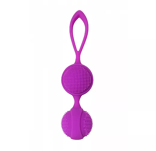 Фиолетовые вагинальные шарики с ресничками JOS NUBY
