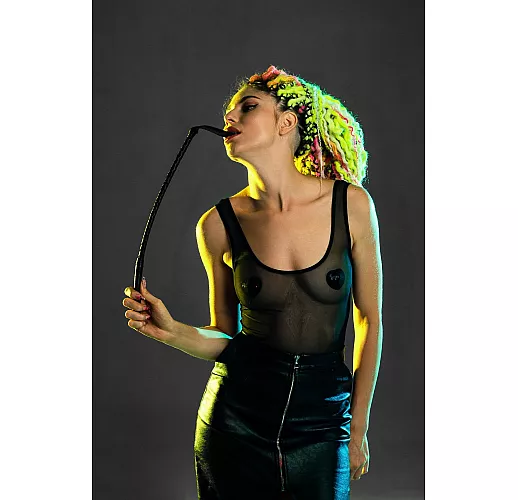 Узкий черный стек Party Hard "Tease" удлиненного размера - 56,5 см.