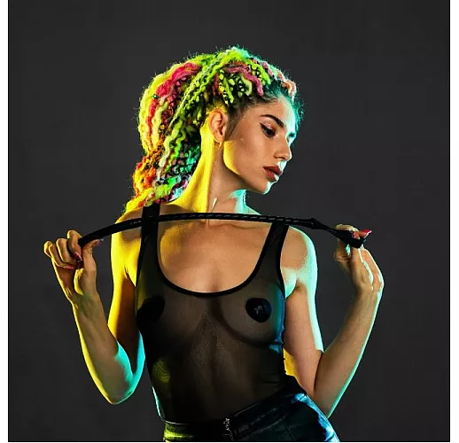 Узкий черный стек Party Hard "Tease" удлиненного размера - 56,5 см.