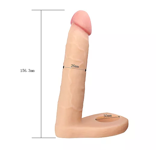 Телесный страпон-фаллоимитатор Ultra Soft Double "6.25 Long" для двойного проникновения - 15,8 см.