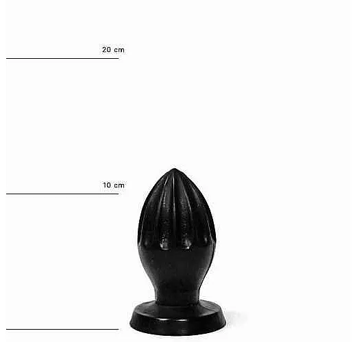 Большая анальная пробка с продольными канавками - 12 см.