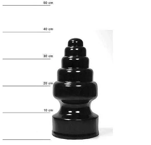 Огромная ребристая анальная пробка для фистинга - 27 см.