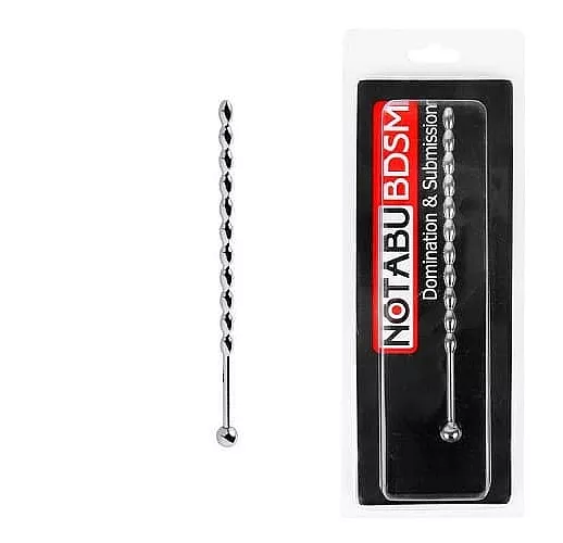 Металлический уретральный плаг-елочка без ограничителя - 15,5 см.