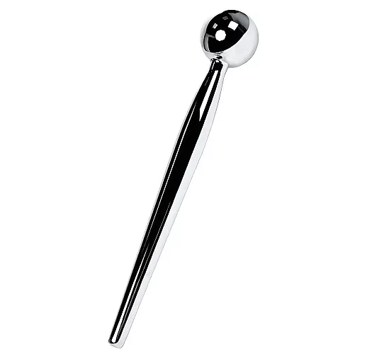 Металлический уретральный катетер Notabu "Probe" с шариком - 9,5 см., ⌀ 0.8 см.