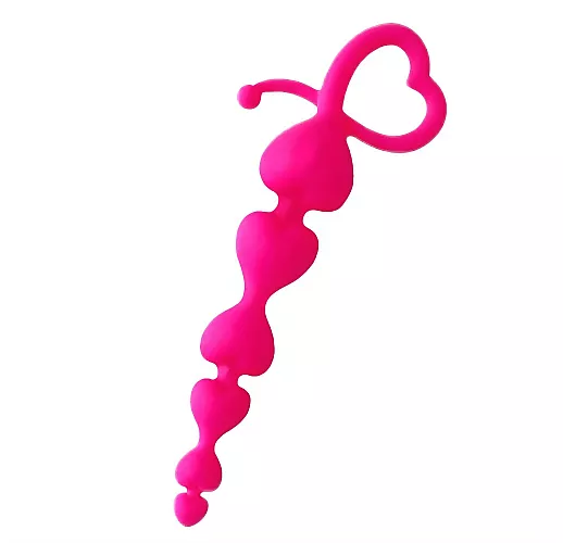 Розовая силиконовая анальная цепочка Cosmo Dream с формой для "лёгкого проникновения" - 14,5 см. Розовая силиконовая анальная цепочка Cosmo Dream с формой для "лёгкого проникновения" - 14,5 см.