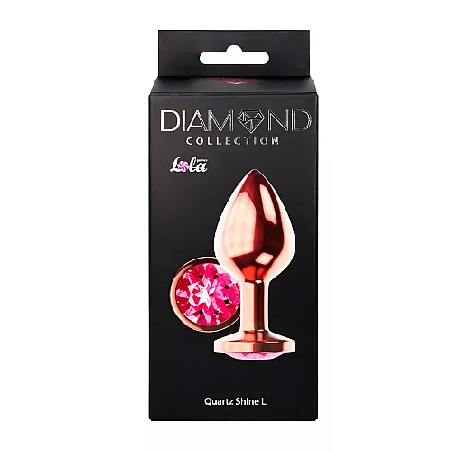 Большая анальная пробка Diamond "Quartz Shine 'L" «Розовое Золото» со стразом - 8,3 см. ⌀ 3,3 см. Большая анальная пробка Diamond "Quartz Shine 'L" «Розовое Золото» со стразом - 8,3 см. ⌀ 3,3 см.