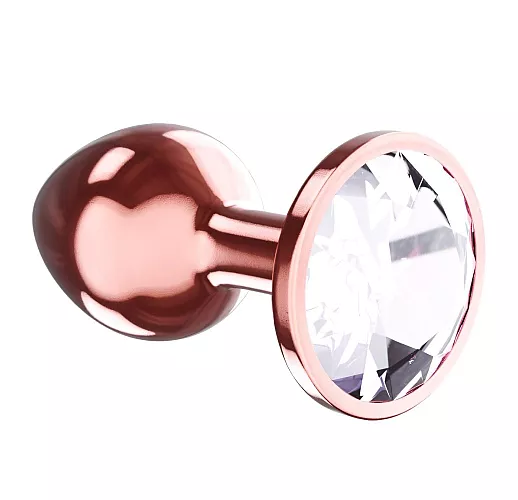 Большая анальная пробка Diamond "Moonstone Shine 'L" «Розовое Золото» со стразом - 8,3 см. ⌀ 3,3 см. Большая анальная пробка Diamond "Moonstone Shine 'L" «Розовое Золото» со стразом - 8,3 см. ⌀ 3,3 см.