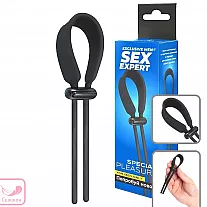 Широкое силиконовое эрекционное кольцо-лассо S.E. "Overall L. Ring" с регулируемой утяжкой диаметра