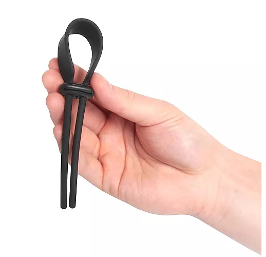 Широкое силиконовое эрекционное кольцо-лассо S.E. "Overall L. Ring" с регулируемой утяжкой диаметра