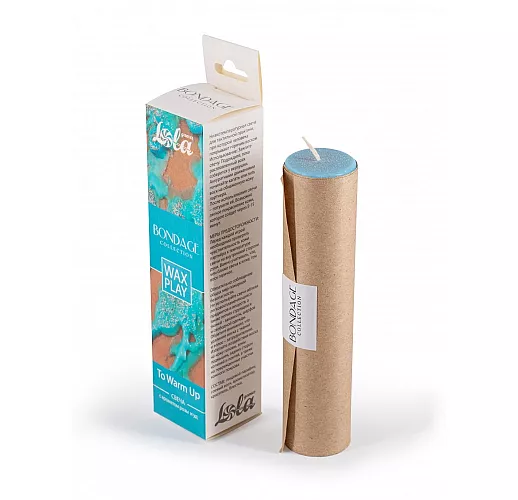 Голубая низкотемпературная БДСМ-свеча Wax Play "To Warm Up" для тактильной практики