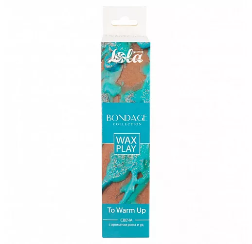 Голубая низкотемпературная БДСМ-свеча Wax Play "To Warm Up" для тактильной практики