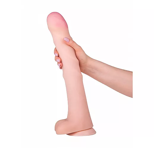 Длинный супергигант из киберкожи "NeoSkin" на присоске - 37 см.