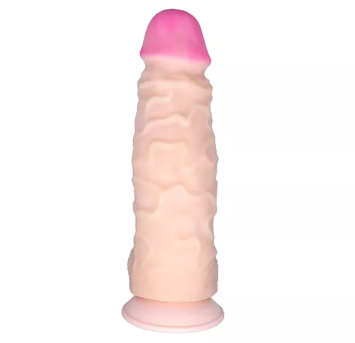 Реалистичный фаллоимитатор-гигант из киберкожи "NeoSkin" на присоске - 28,5 см.