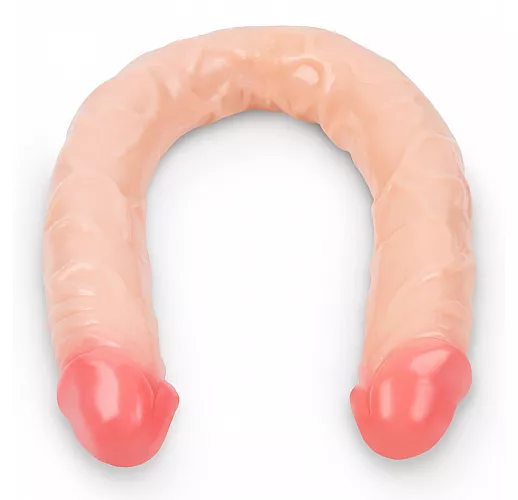 Телесный двусторонний фаллоимитатор - 48,5 см.