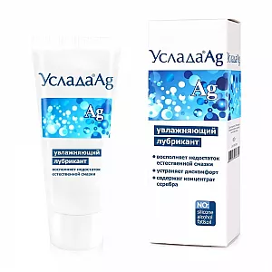 Гель-лубрикант «Услада с серебром» для увлажнения и профилактики дискомфортных ощущений - 60 гр.