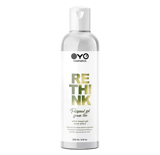Увлажняющий гель Oyo Personal Gel "Green Tea" на водной основе с согревающим эффектом - 200 мл.