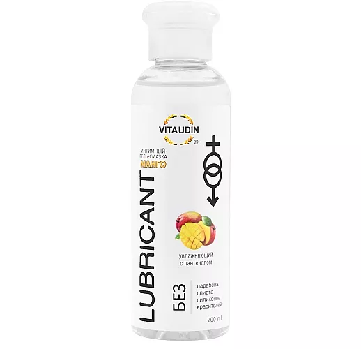 Интимный гель-смазка Vita Udin "Aroma Mango" на водной основе с ароматом манго - 200 мл.