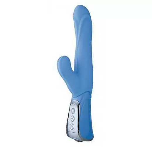 Голубой вибромассажёр VIBE THERAPY EXALTATION - 23 см.