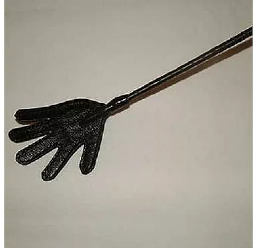 Длинный витой стек с наконечником в форме ладони - 85 см.