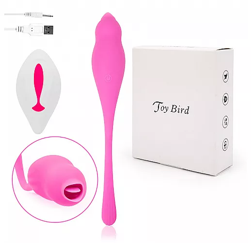 Необычный вибромассажер Toy Bird с длинным хвостиком и игривым язычком