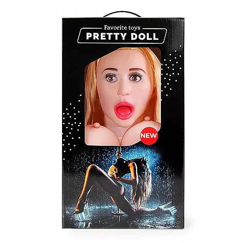 Секс-кукла Pretty Doll "Sindi" с вибрацией и тремя любовными отверстиями - 150 см.