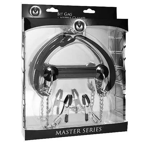 Кляп с зажимами для сосков