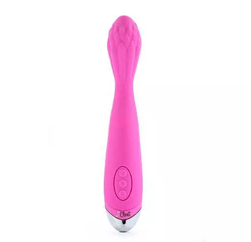 Розовый вибратор для G-стимуляции THE LOUISE - 21,6 см.