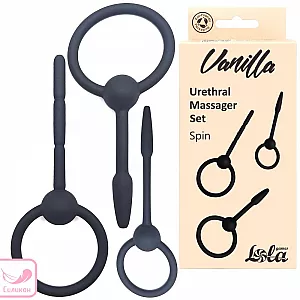 Набор силиконовых уретральных стимуляторов Vanilla "Spin" - 8,5 - 10,5 см., ⌀ 0.3 - 0.9 см.