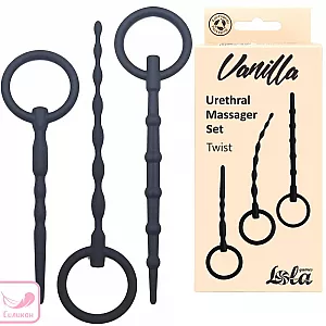 Набор силиконовых уретральных стимуляторов Vanilla "Twist" - 13,4 - 16 см., ⌀ 0.4 - 0.8 см.