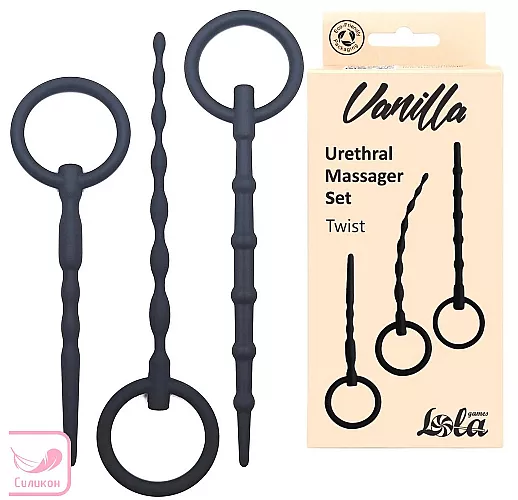 Набор силиконовых уретральных стимуляторов Vanilla "Twist" - 13,4 - 16 см., ⌀ 0.4 - 0.8 см.